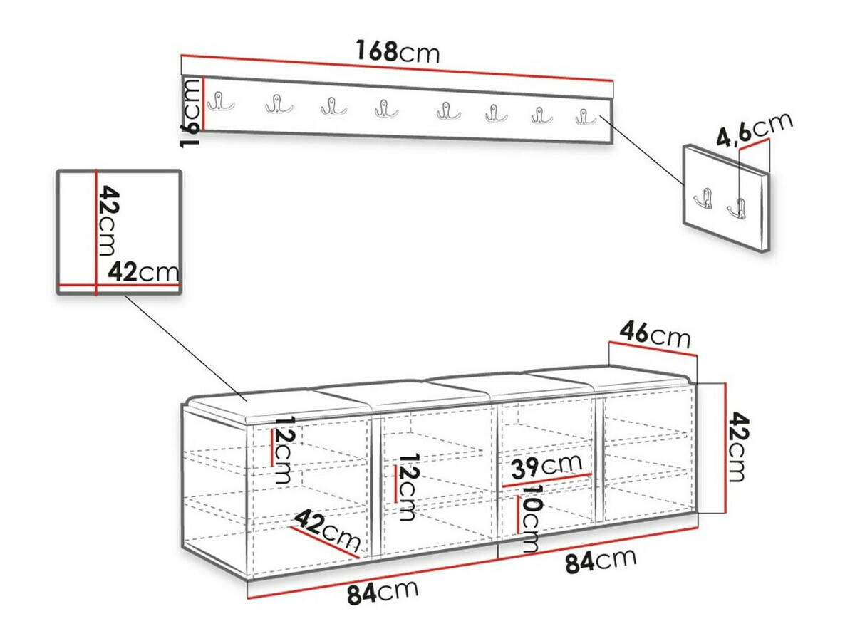 Komplet za predsobo Hartford 276 (Manila 02)