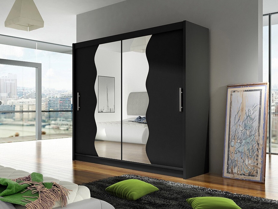 Garderobna omara Closico 125 (Črna)