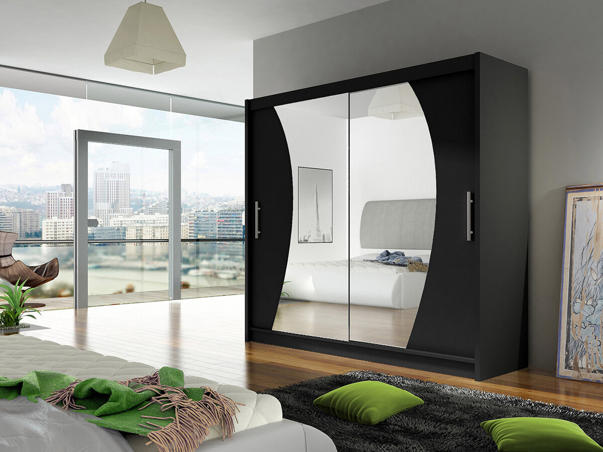 Garderobna omara Closico Pallor IX (Črna)