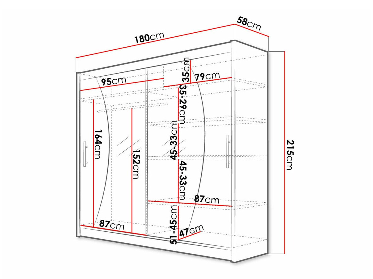 Garderobna omara Closico Pallor IX (Črna)
