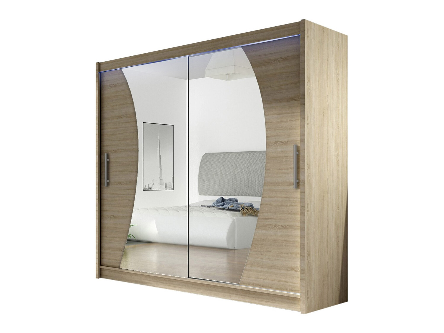 Garderobna omara Closico Pallor IX (Sonoma hrast)