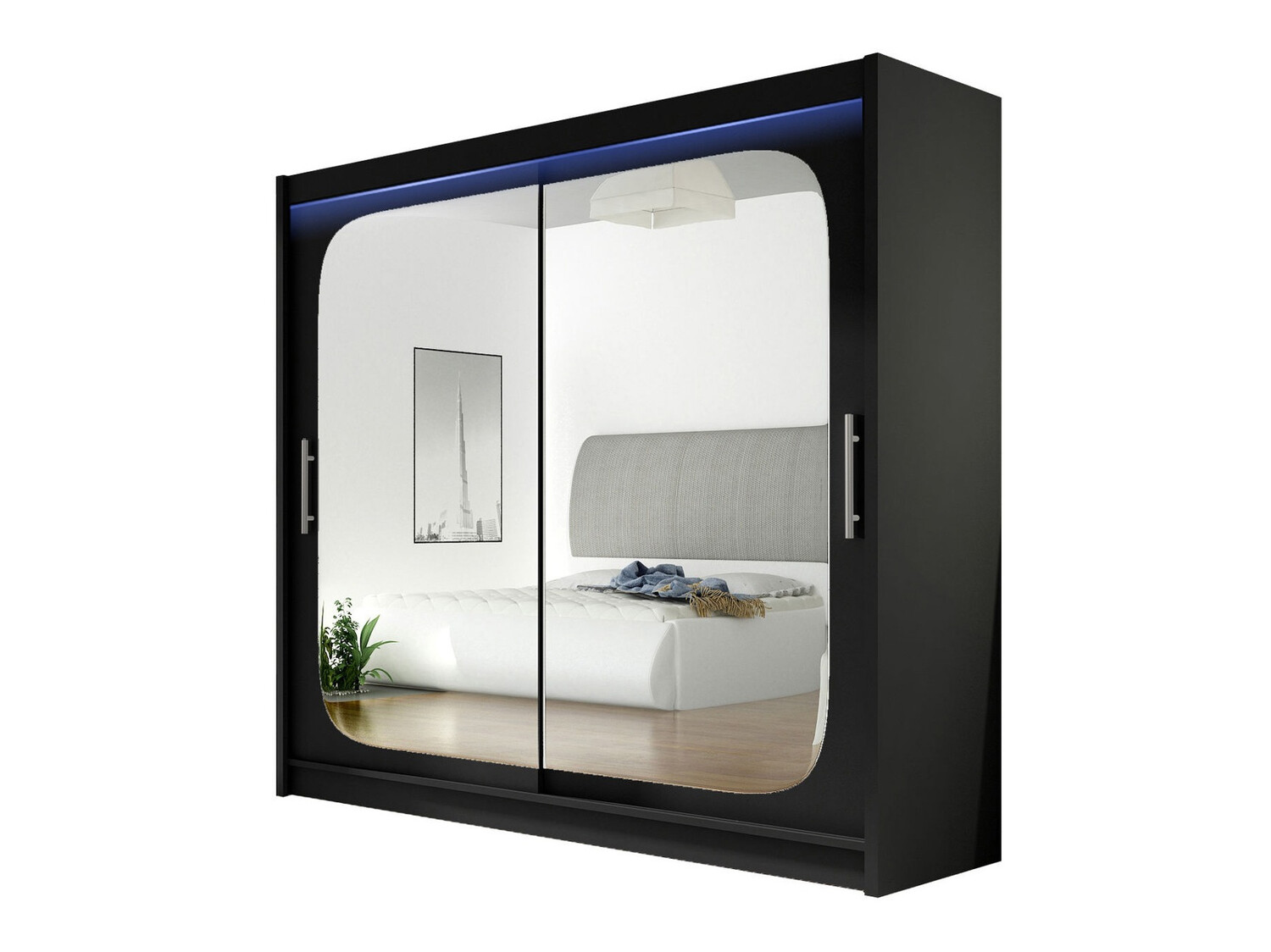 Garderobna omara Closico Pallor VIII (Črna)