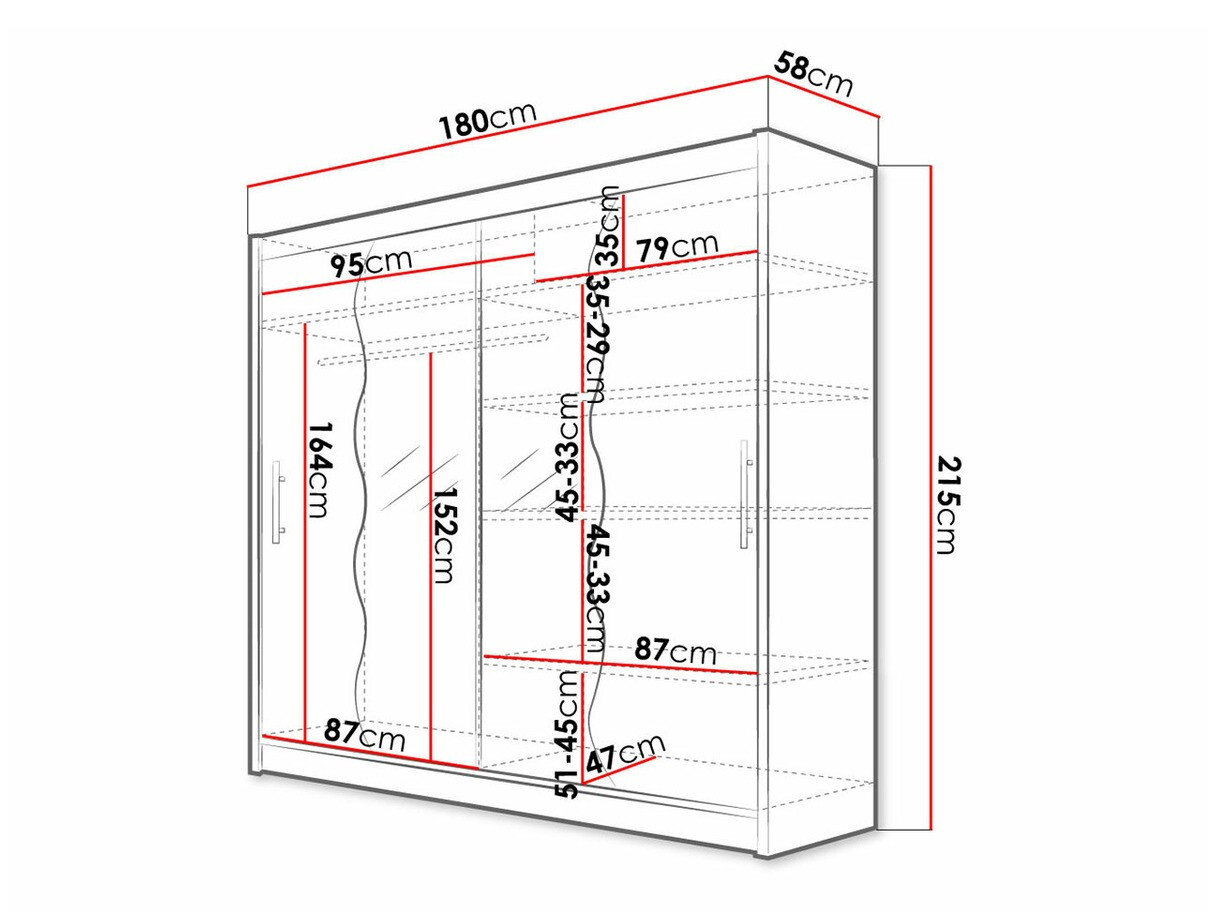 Garderobna omara Closico Pallor X (Črna)