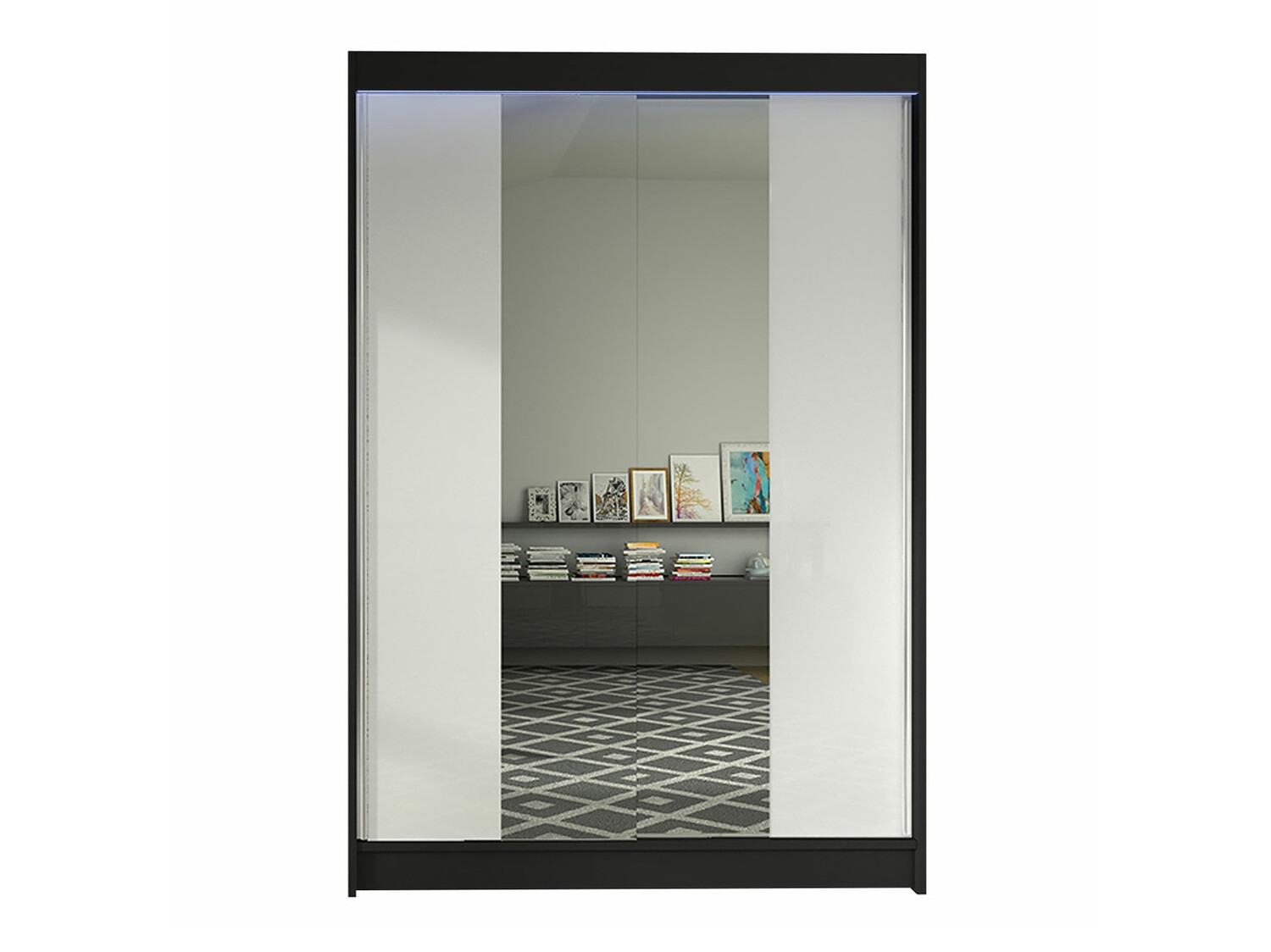 Garderobna omara Closico Salvor II (Črna + Bela)