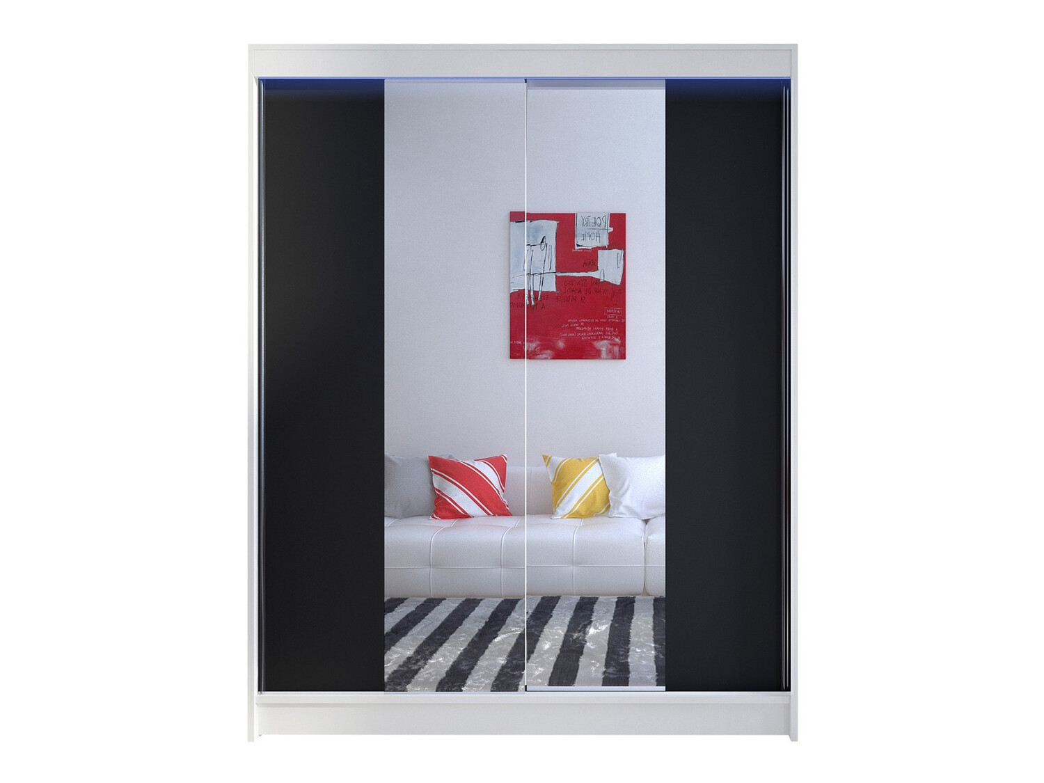 Garderobna omara Closico Vastor II (Bela + Črna)