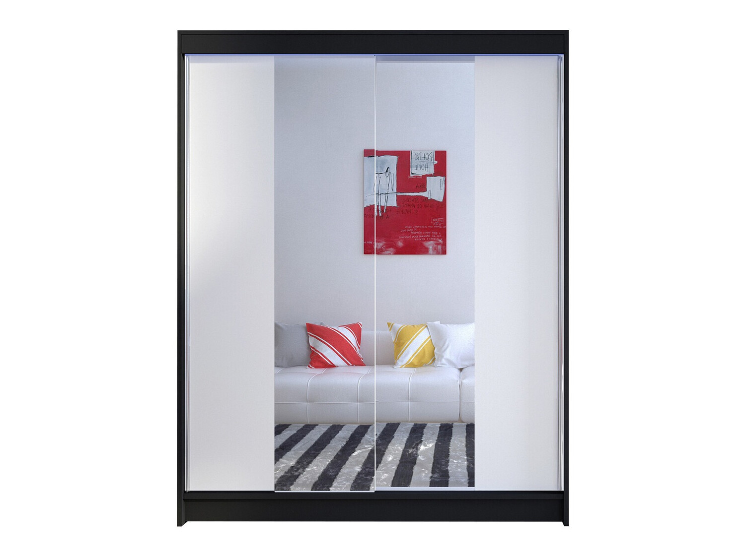 Garderobna omara Closico Vastor II (Črna + Bela)