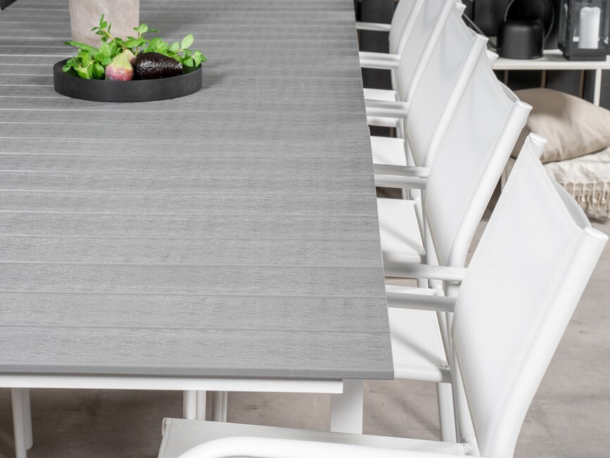 Komplet mize in stolov Dallas 3031 (Bela + Siva)