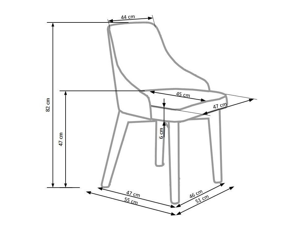 Stol Houston 577 (Siva + Bela)