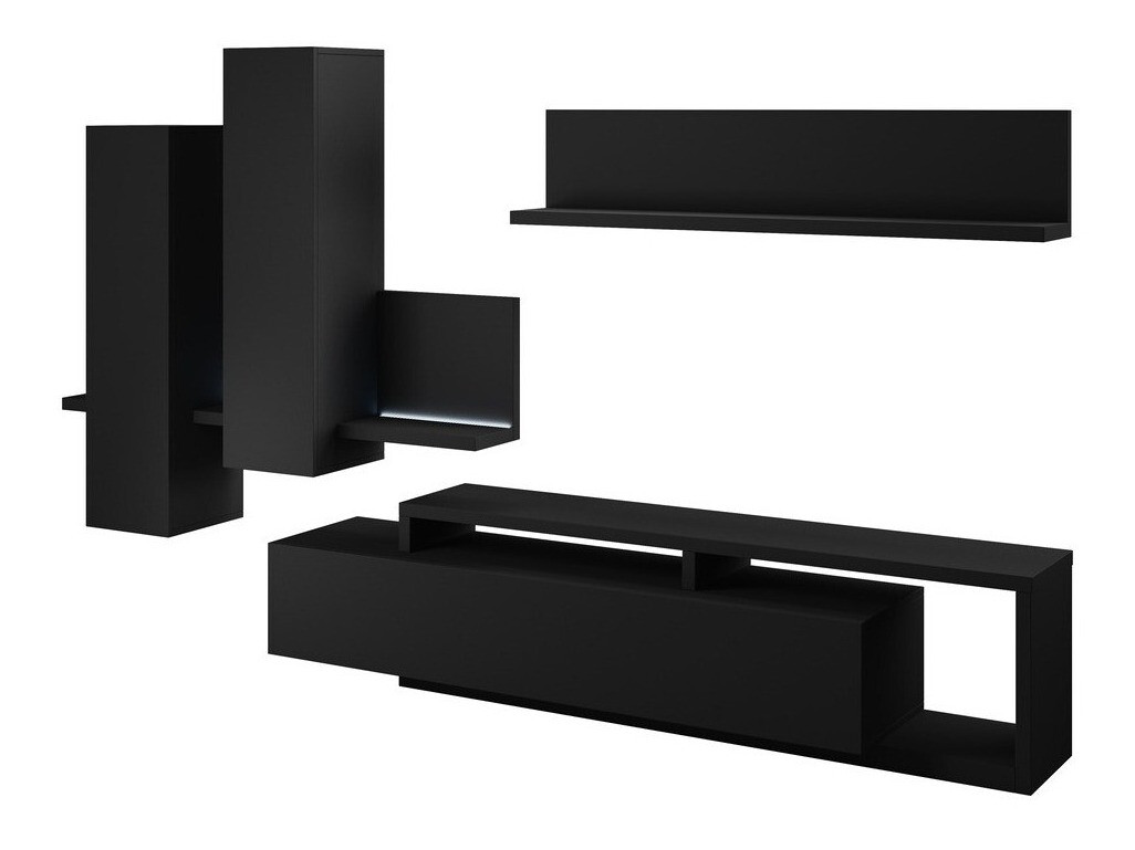 Komplet za dnevno sobo Lutiva 100 (Mat črna)