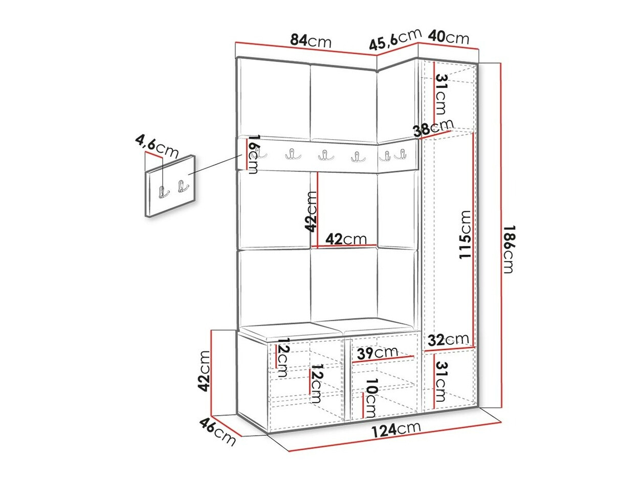 Komplet za predsobo Hartford 277 (Manila 02)