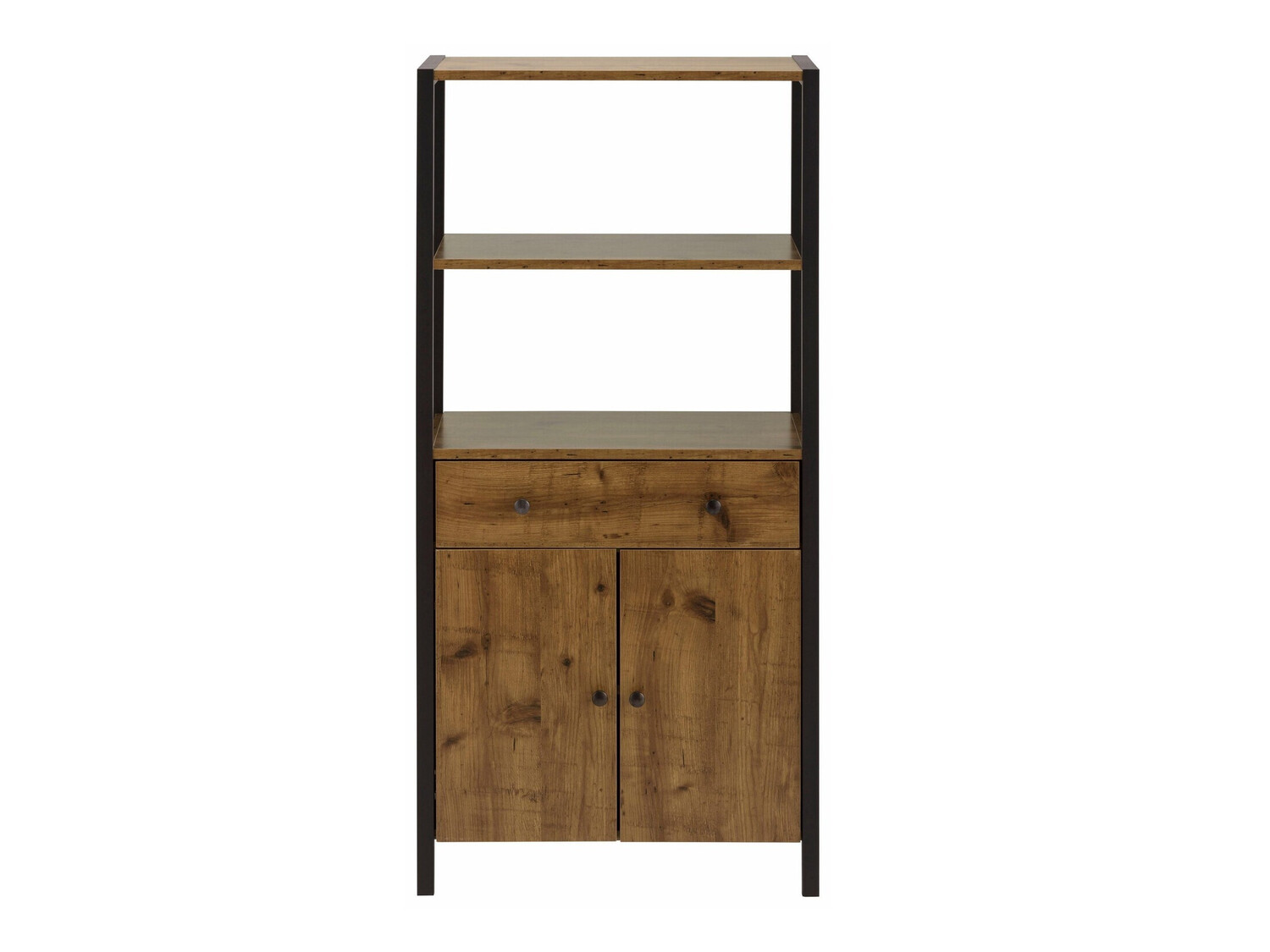 Kopalniški poličnik Larnovo 111 (Temen hrast + Črna)