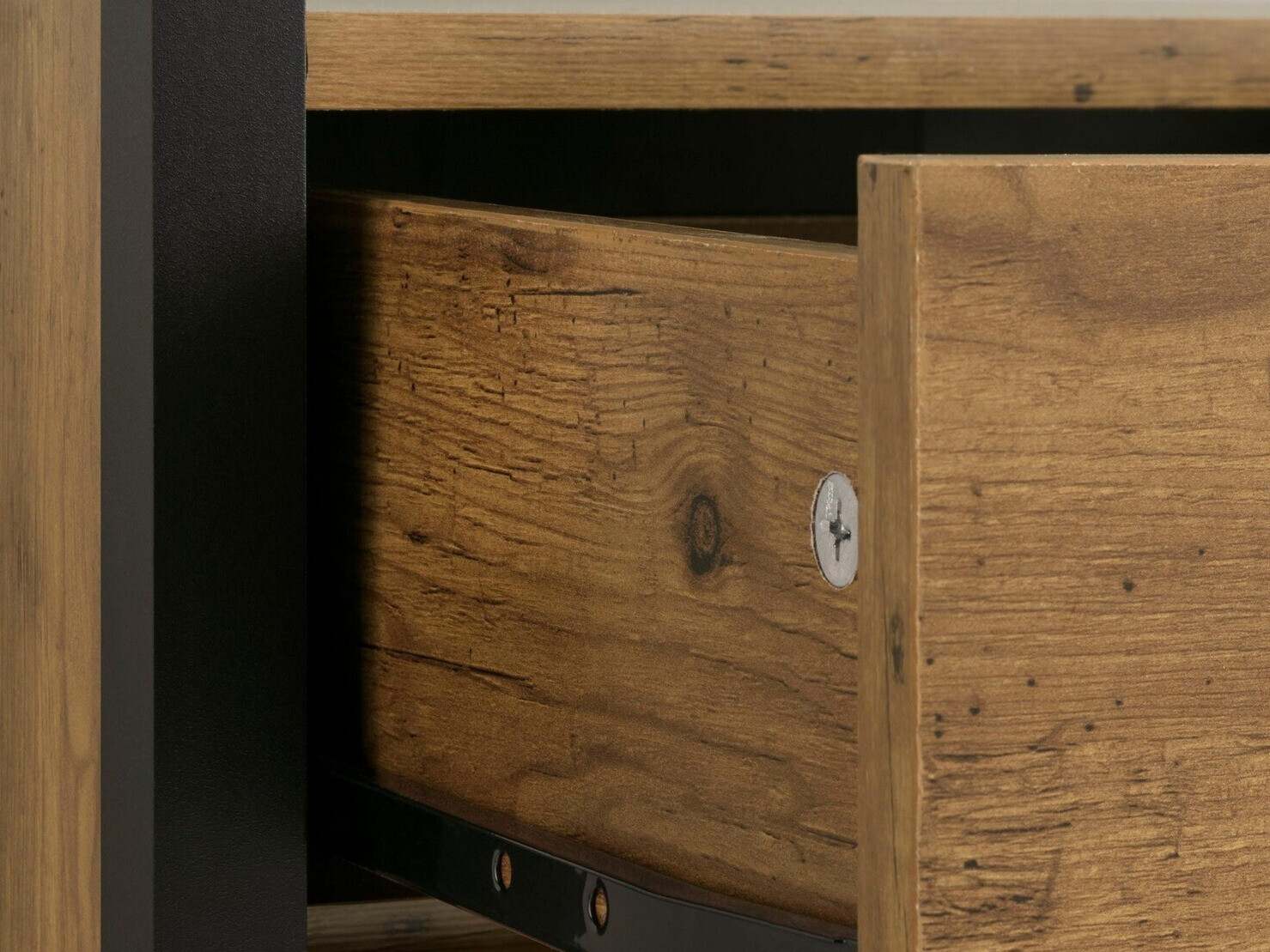 Kopalniški poličnik Larnovo 111 (Temen hrast + Črna)