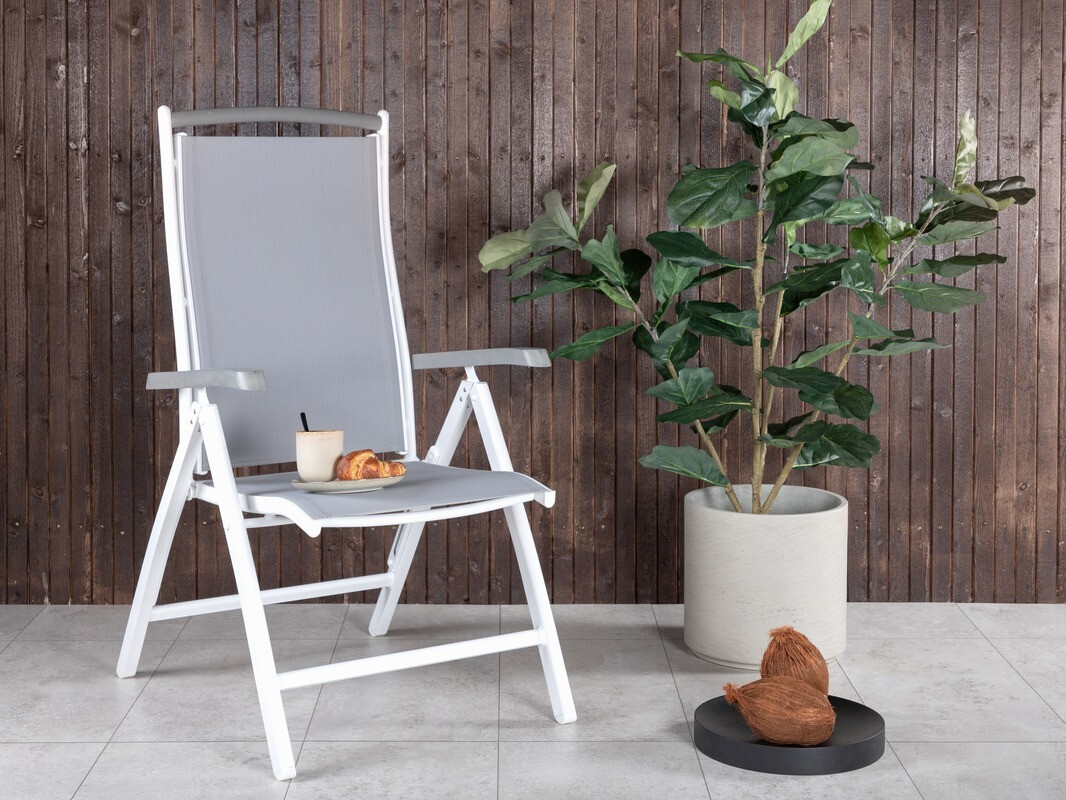 Vrtni stol Dallas 742 (Siva + Bela)