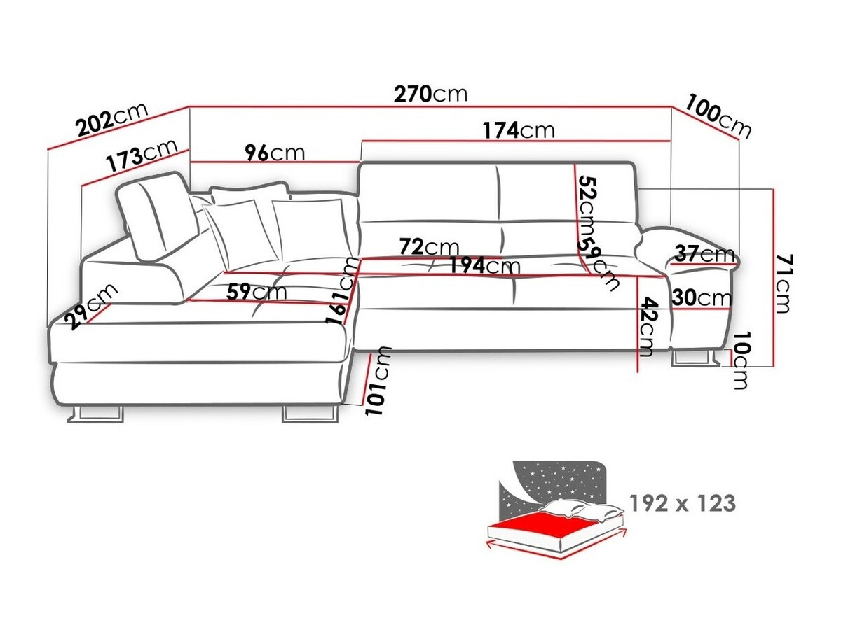 Kotna garnitura Comfivo Ruta III (Soft 011 + Lux 06)