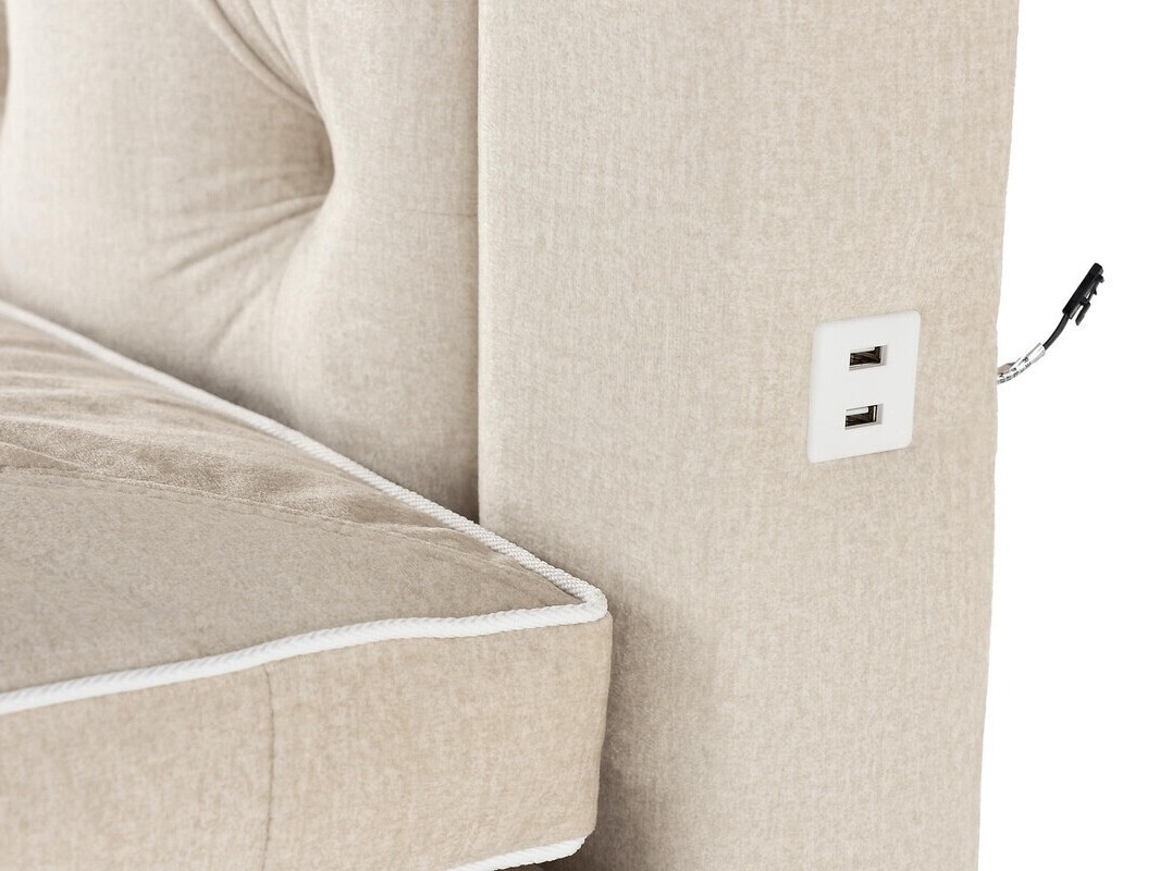 Boxspring postelja Seattle 137 (Bež)