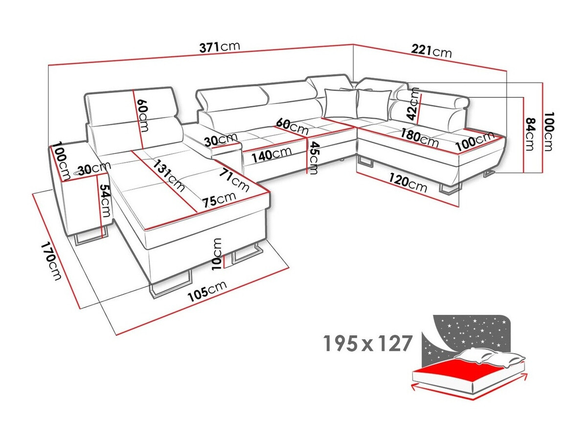 Kotna garnitura Pearland 113 (Desno)
