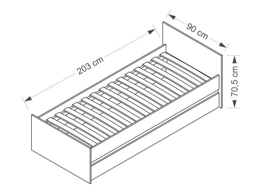Postelja Cirdora 107 (Sonoma hrast)