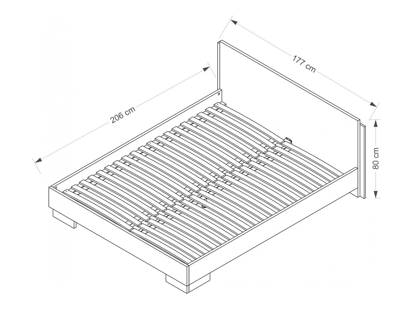 Postelja Murrieta 110 (Bela + Sijaj Vijolična)