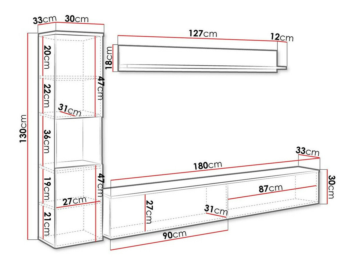 Komplet za dnevno sobo Sarasota 130 (Wotan hrast)