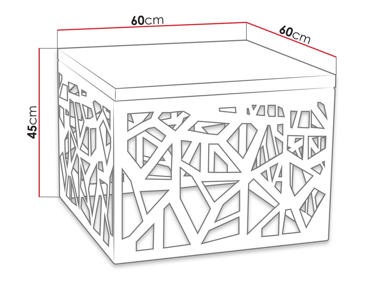 Klubska mizica Germantown 102 (Mat črna + Sijaj bela)