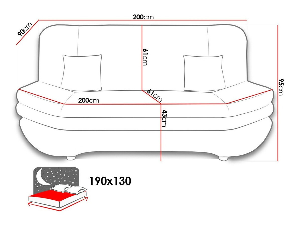Raztegljiv kavč Comfivo 234 (Boss 12)