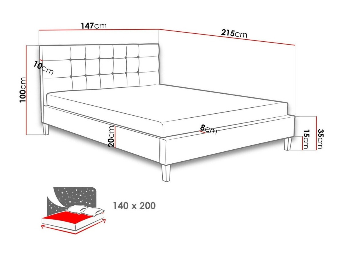 Postelja ComfiDream 109 (Sawana 80)