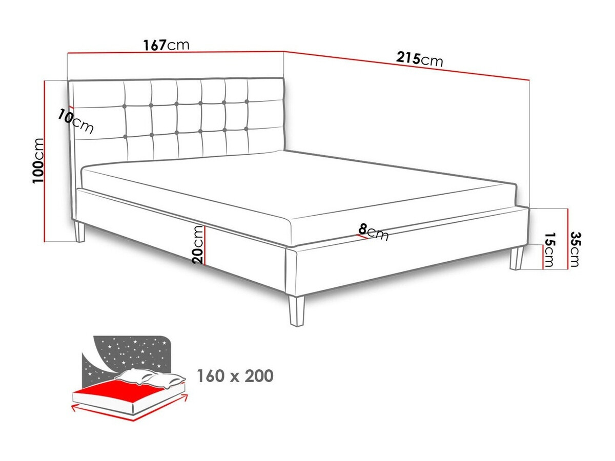 Postelja ComfiDream 109 (Sawana 80)