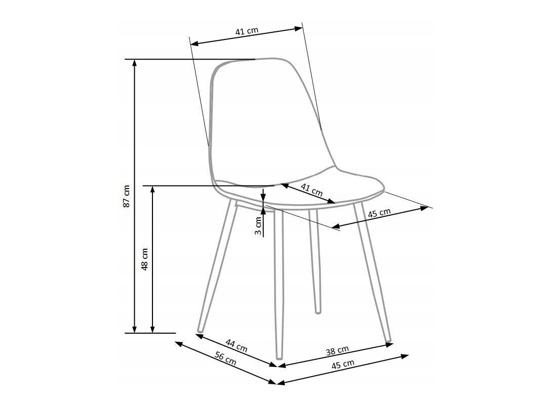 Stol Houston 983 (Temno siva)
