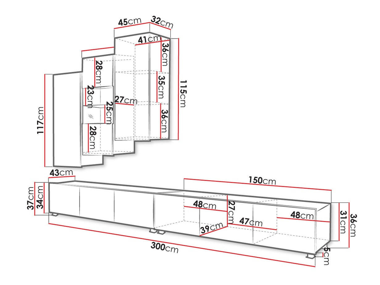 Dnevni prostor Tivdalu 133 (Črna + Sijaj črna)
