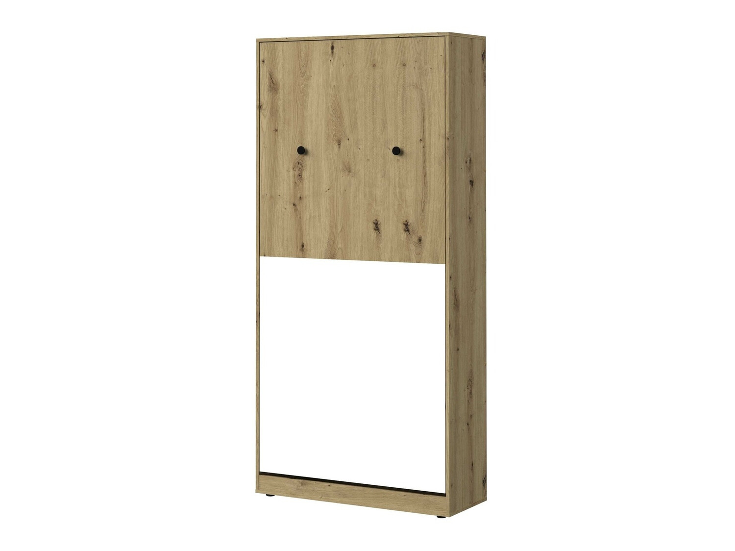 Postelja v omari Mirelbu 113 (Artisan hrast + Bela + Črna)