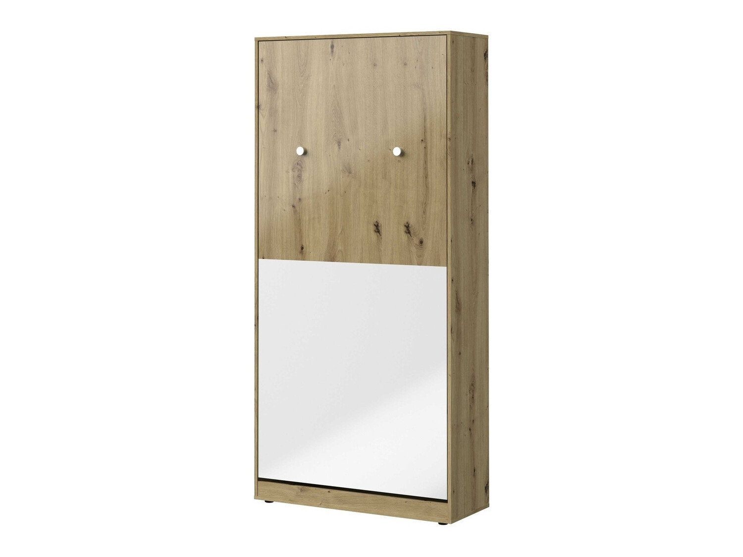 Postelja v omari Mirelbu 113 (Artisan hrast + Sijaj bela)