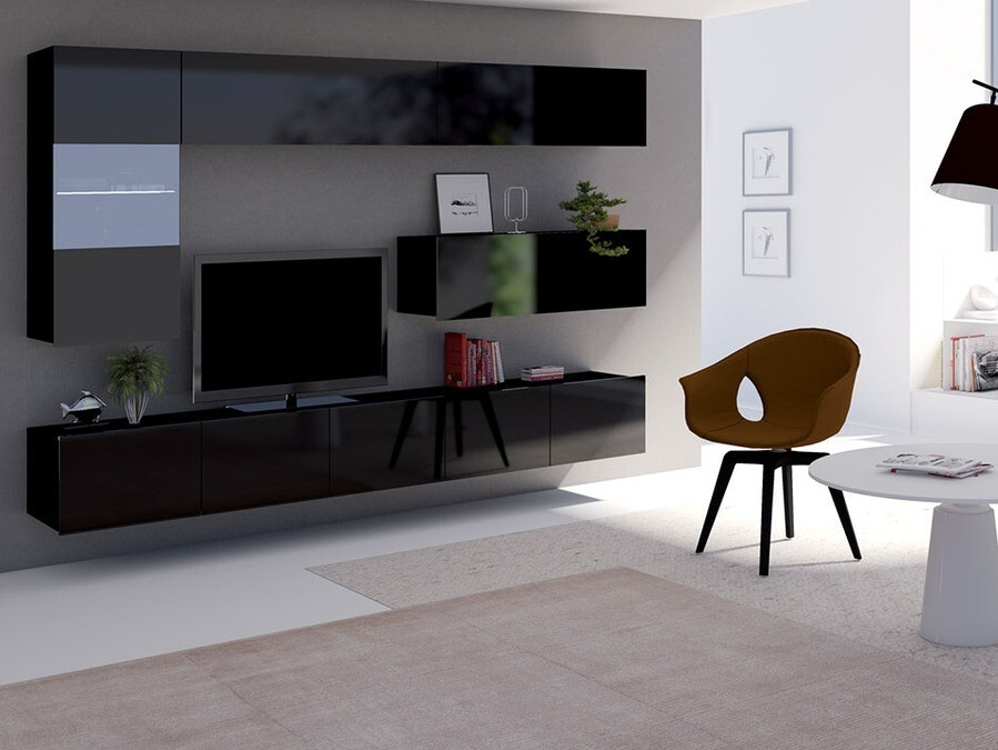 Dnevni prostor Tivdalu 108 (Črna + Sijaj črna)