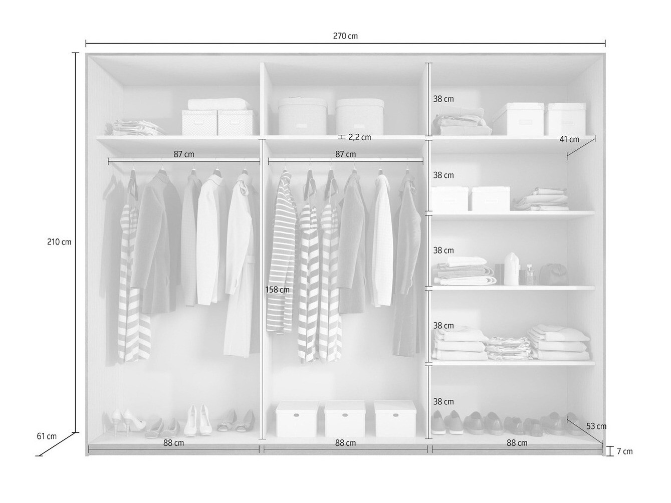 Garderobna omara Levruvu 105 (Monastery hrast + Črna)