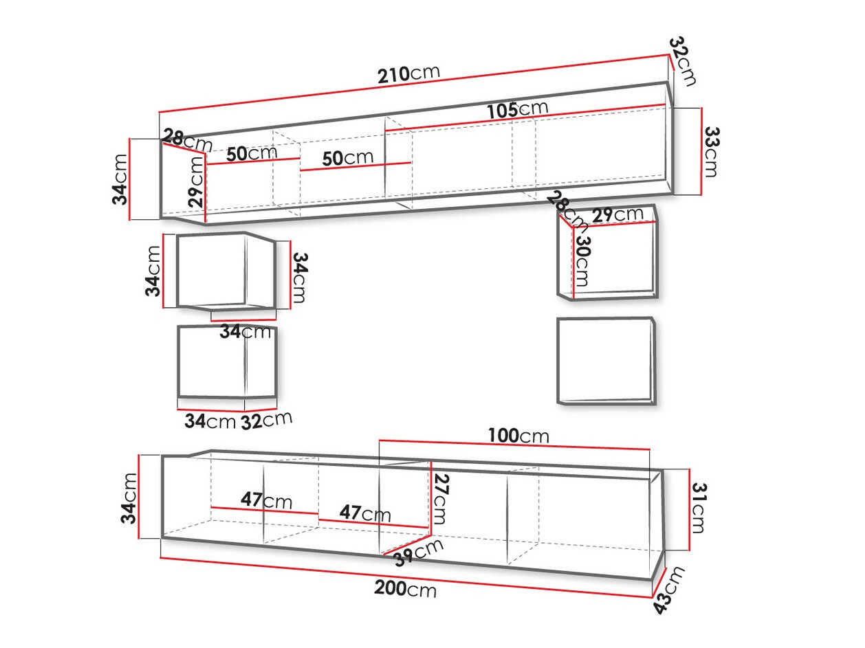 Dnevni prostor Tivdalu 134 (Črna + Sijaj črna)