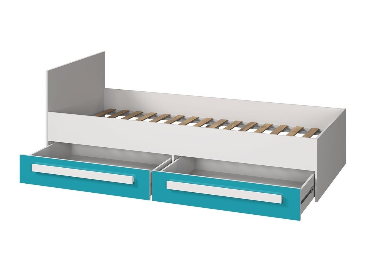 Postelja Merevari 102 (Bela + Sijaj bela + Siva)
