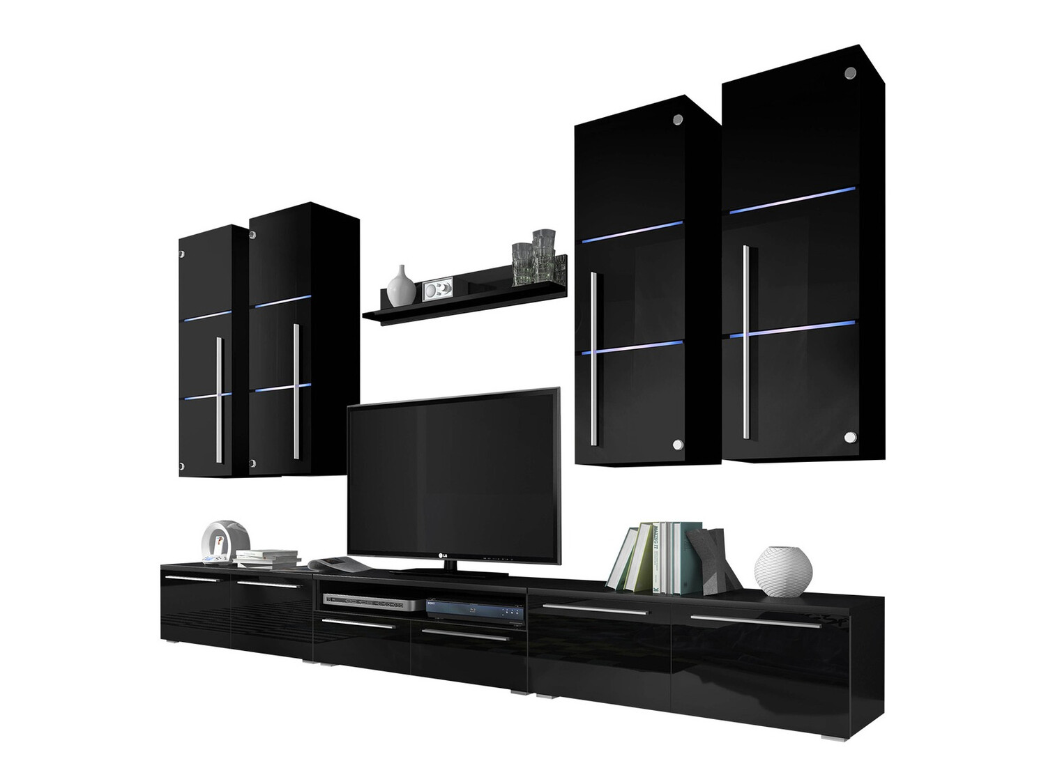 Dnevni prostor Nashville 102 (Črna + Sijaj črna)