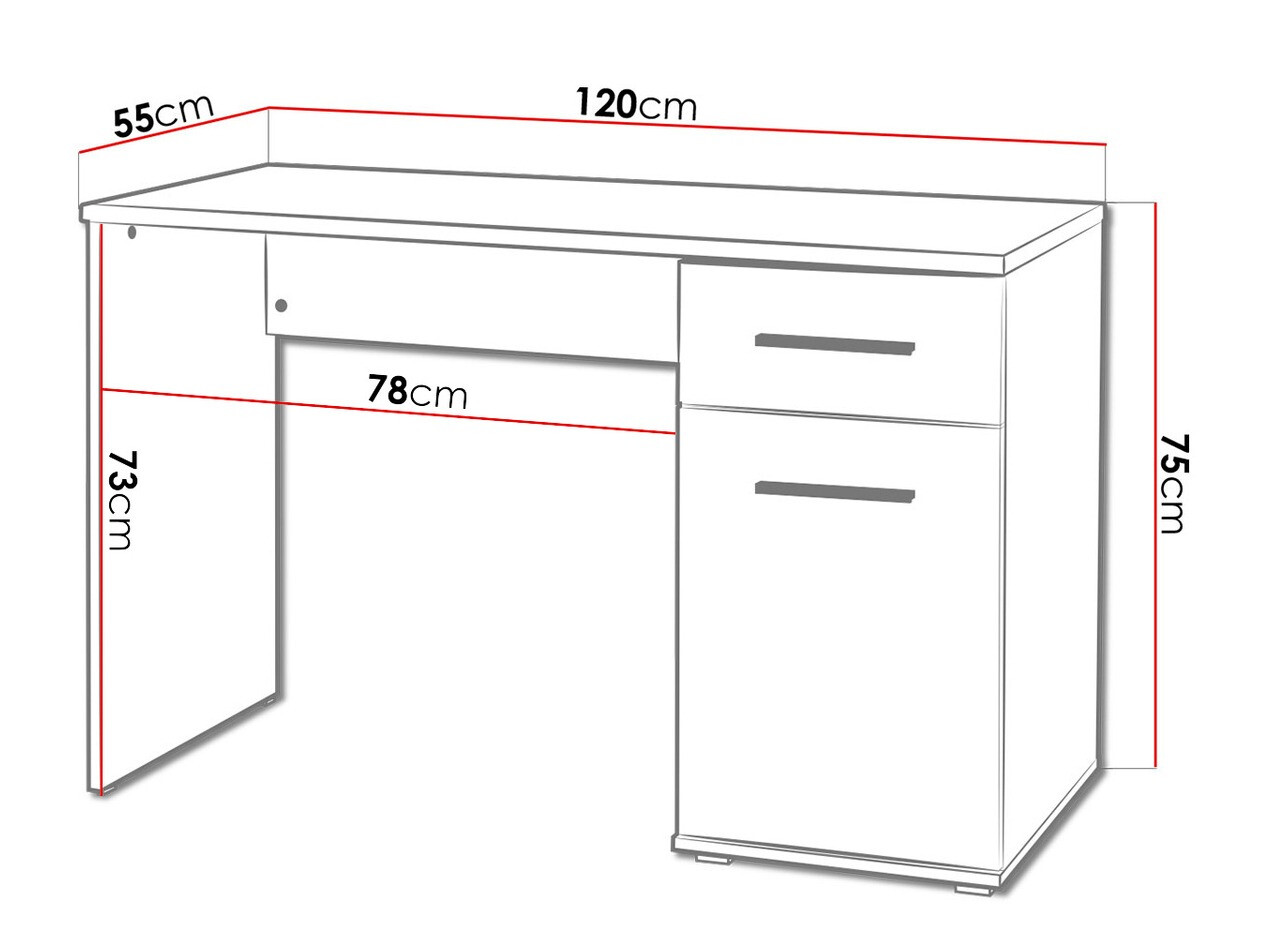 Pisalna miza Cirveso 114 (Sonoma hrast)