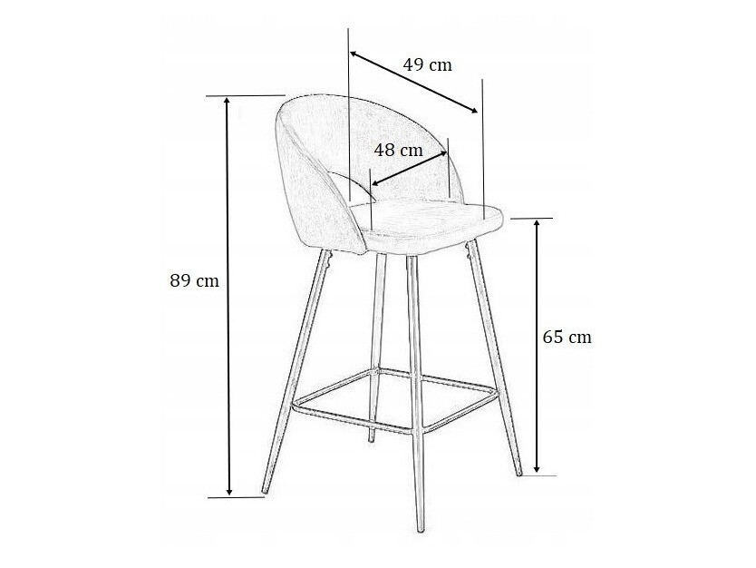Srednje visok barski stol Houston 881 (Temno zelena + Črna)