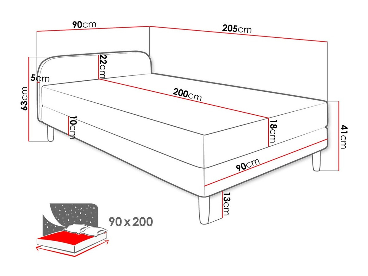 Boxspring postelja Memphis 127 (Rico 18)
