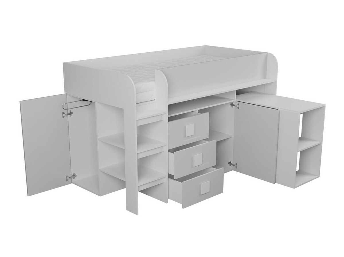 Postelja Hartford 190 (Bela + Sijaj roza + Sijaj bela)