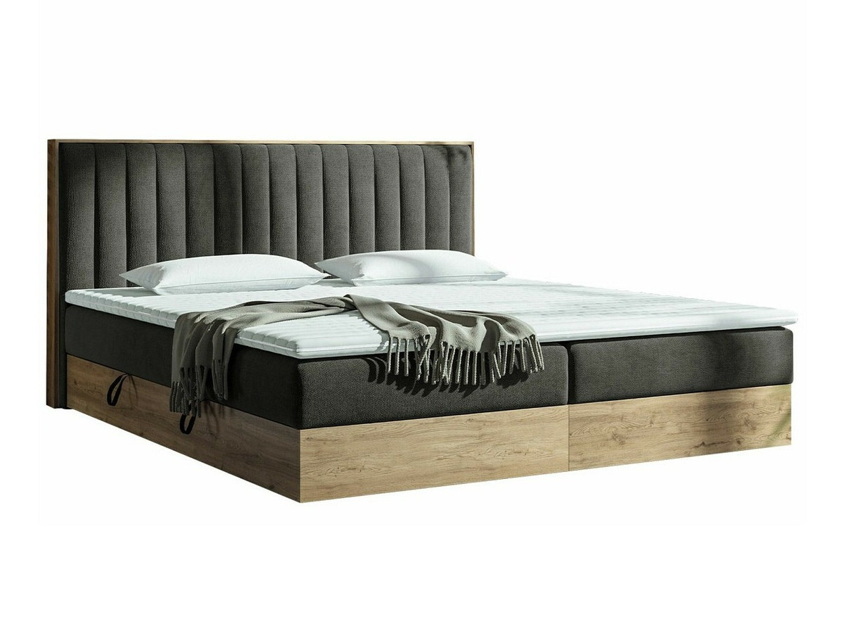 Boxspring postelja ComfiDream 166 (Zlati hrast + Soro 24)