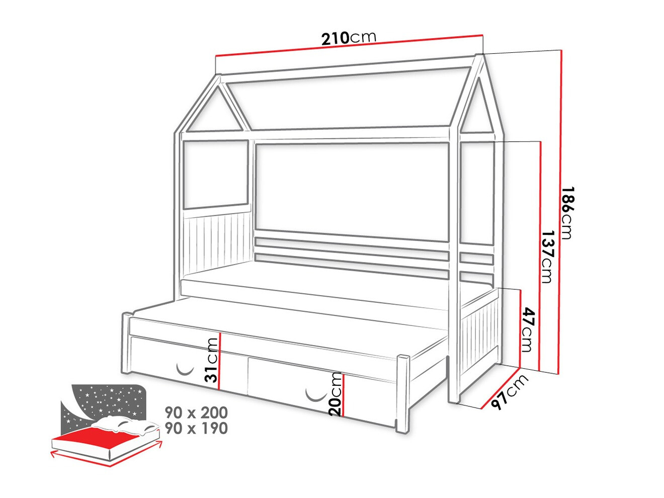 Postelja Henderson 131