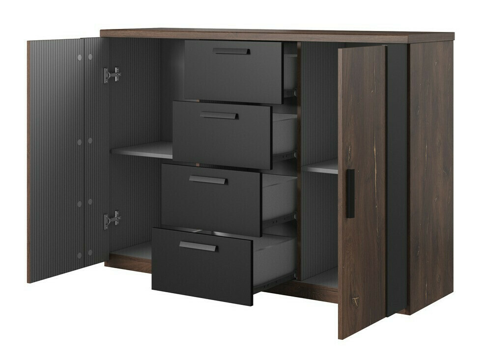 Komplet spalnic Felelie 107 (Temen Flagstaf hrast + Baker)