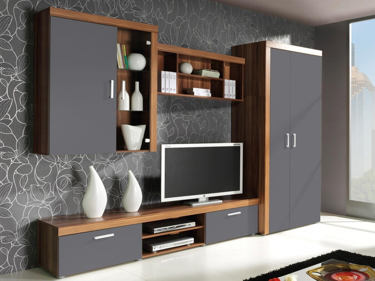 Komplet za dnevno sobo Cormiru 107 (Sliva + grafit)