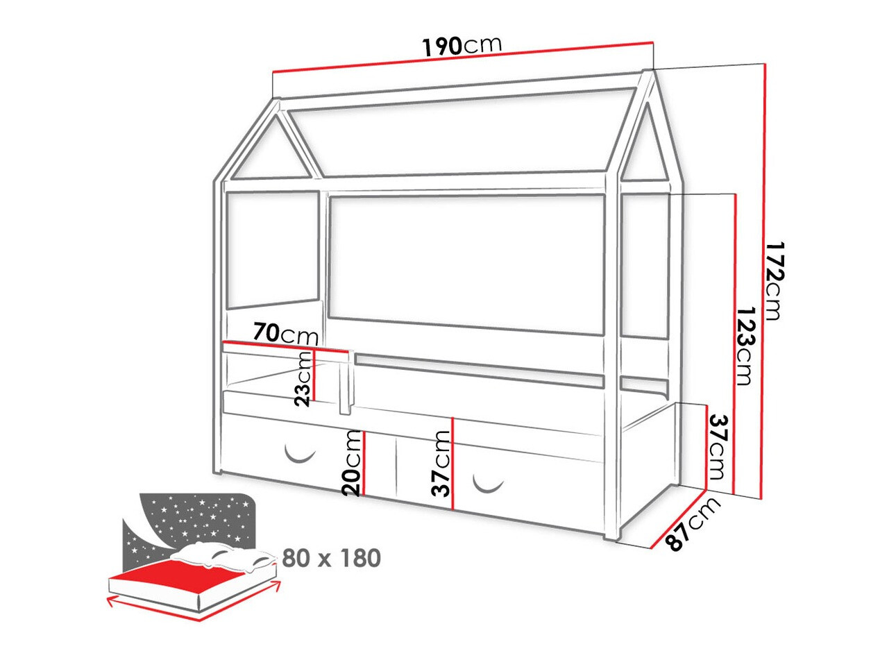Postelja Henderson 132 (Bela)
