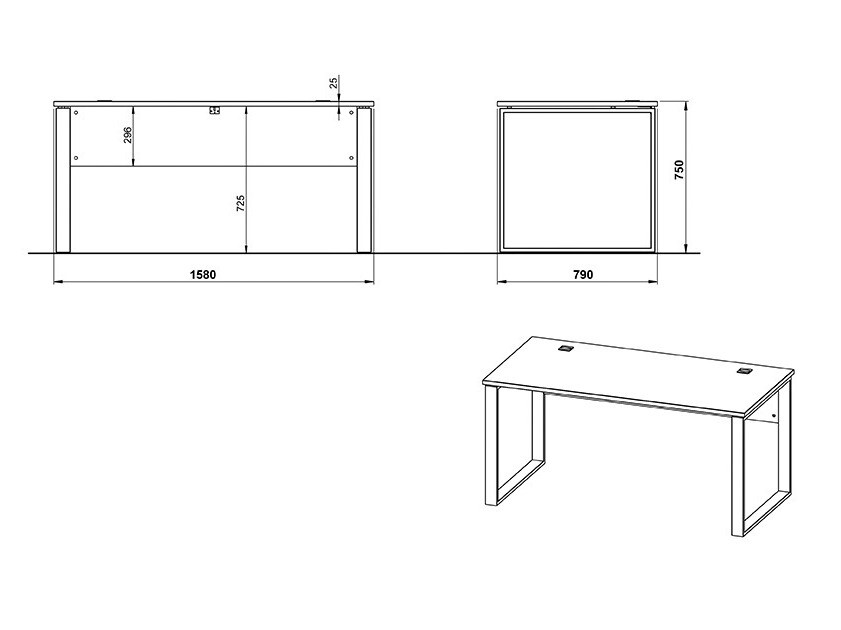 Pisalna miza Sacramento 466