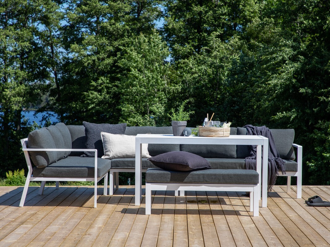 Komplet vrtnega pohištva Dallas 3119 (Bela + Siva)