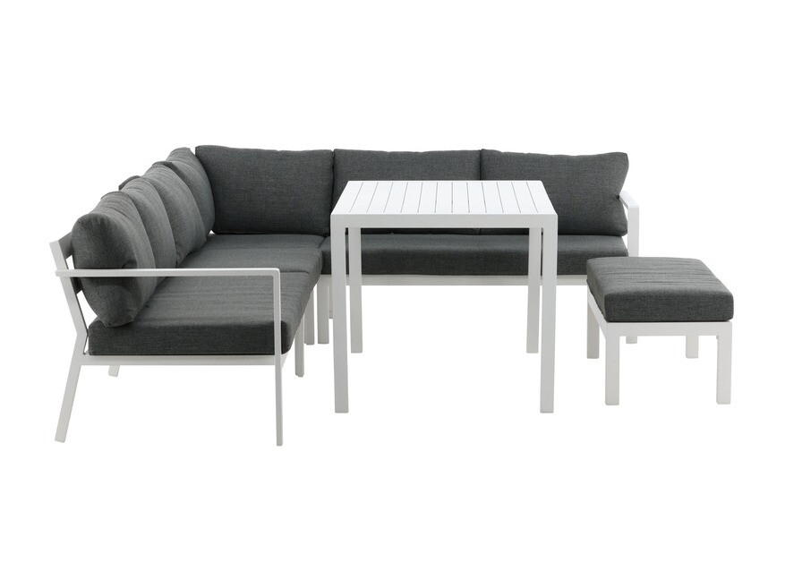 Komplet vrtnega pohištva Dallas 3119 (Bela + Siva)