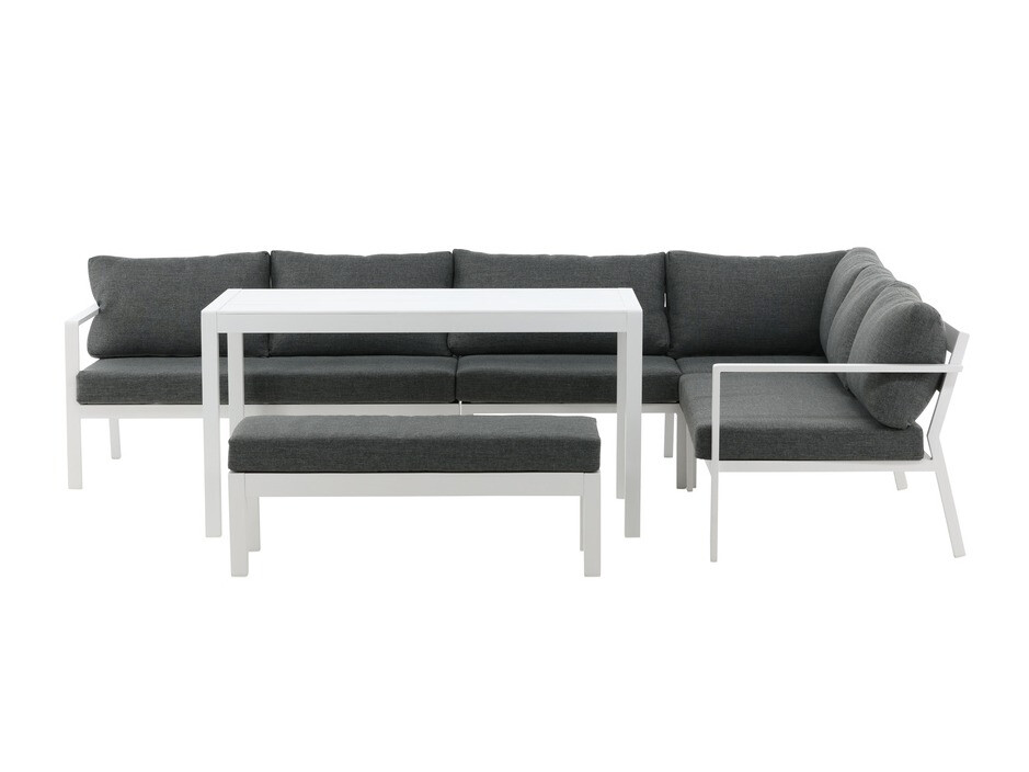 Komplet vrtnega pohištva Dallas 3119 (Bela + Siva)