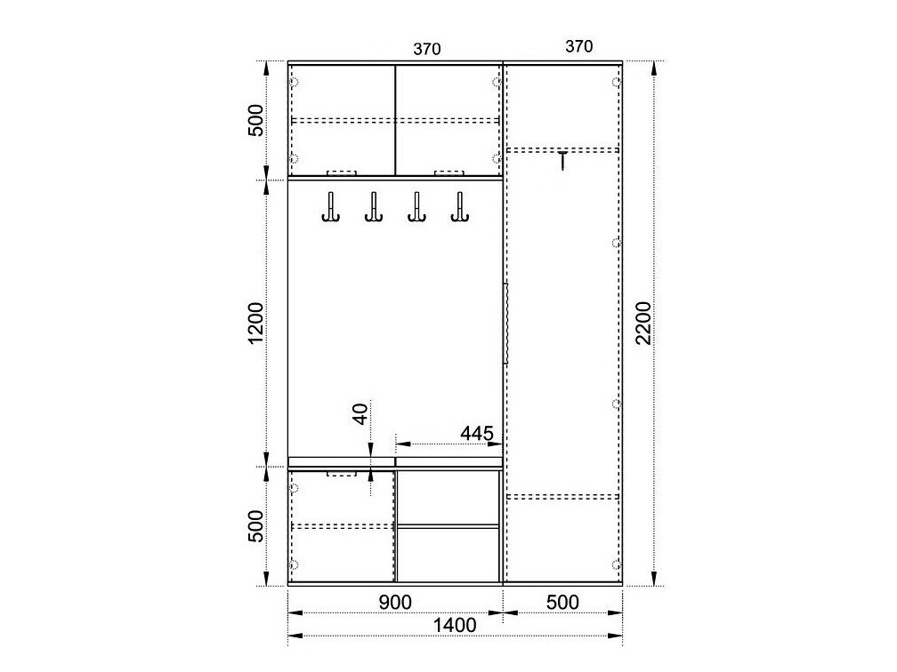 Komplet za predsobo Portland 349